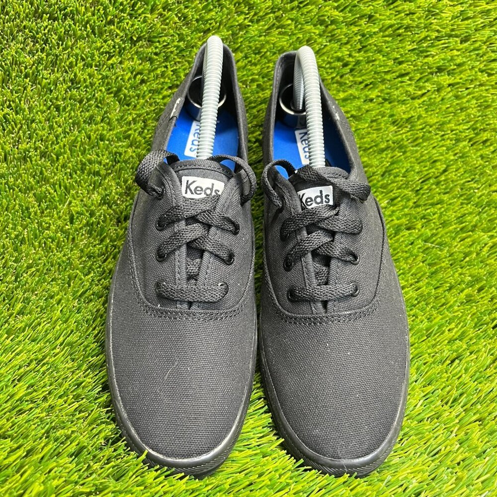 Keds Champion Canvas Womens Size 9.5 Black Athletic Walking Shoes Sneakers - Picture 5 of 10